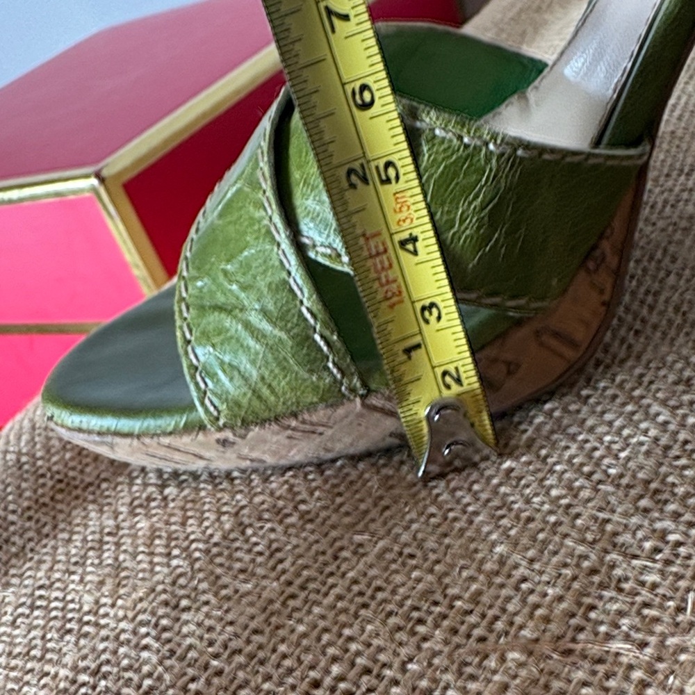 Franco Sarto Green Strappy Heeled Sandals - Picture 11 of 12